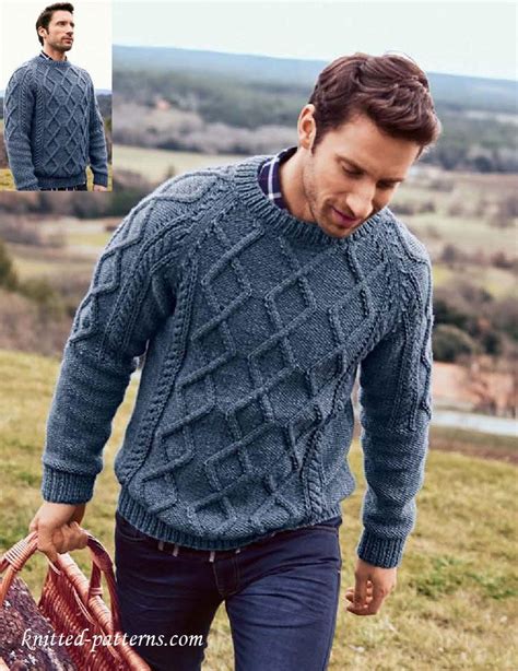 Men s cable sweater knitting pattern free – Artofit