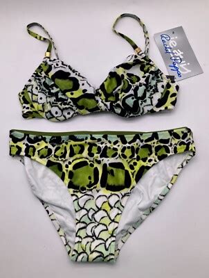 RACHEL PAPPO ALBA MODA Bikini Gr 36 B Cup grün gemustert neu mit Etikett eBay de