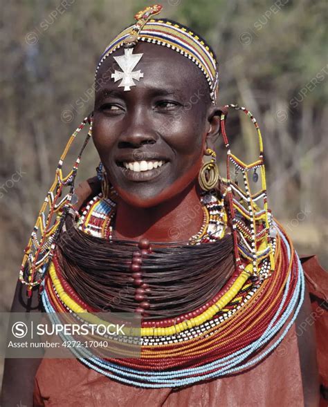 A Samburu Woman Wearing A Mporro Necklace Which Signifies Her Married