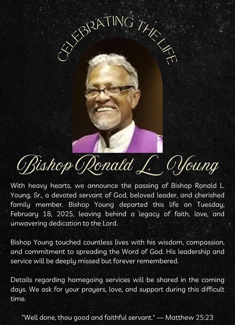 World Won Family Life Ministries - The Honorable Bishop Ronald L. Young