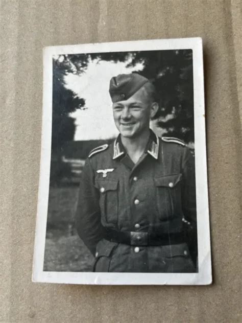 Photo Allemande Soldat Heer Souriant Ww Militaria Eur Picclick Fr