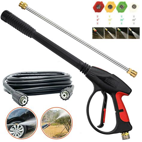 Psi High Pressure Car Home Power Washer Spray Gun Wand Lance Nozzle