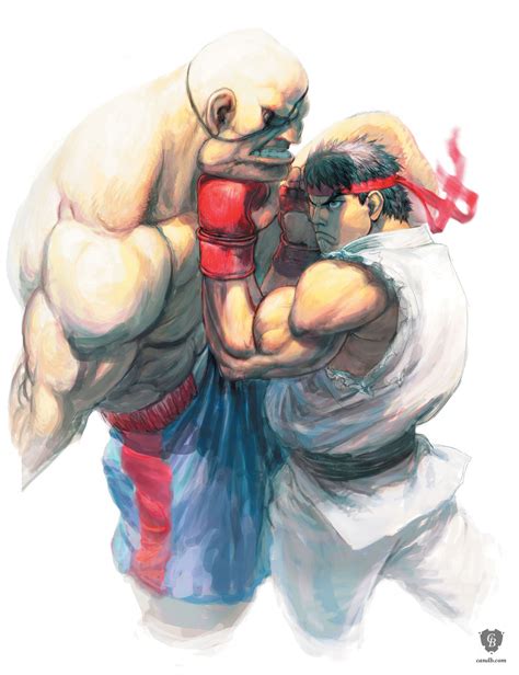 Artwork Ryu Vs Sagat Capcom