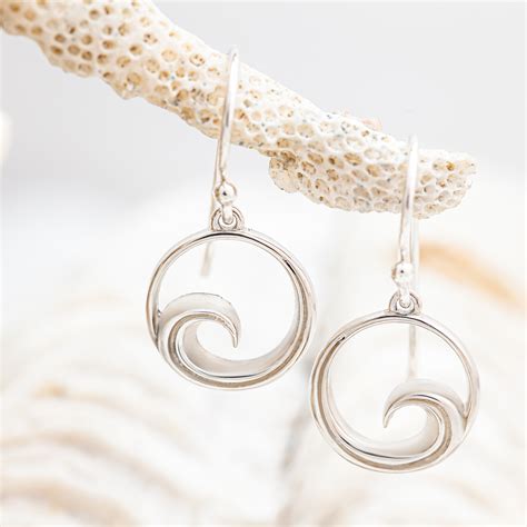 Wave Earrings Ocean Jewellery By World Treasure Designs