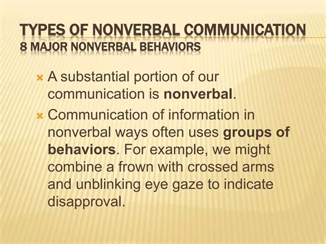 Types Of Nonverbal Communication Ppt