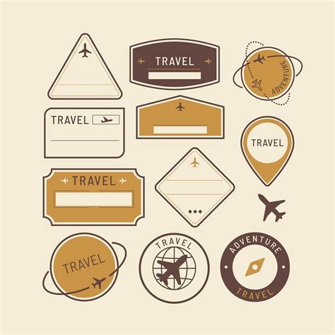 Travel Stickers And Badge Set Premium Vector Rawpixel