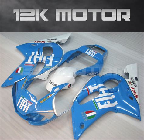 Blue Fiat Fairing Kit For Yamaha R6 1998 1999 2000 2001 2002