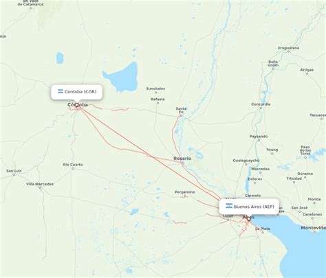 Flights From Cordoba To Buenos Aires Cor To Aep Flight Routes