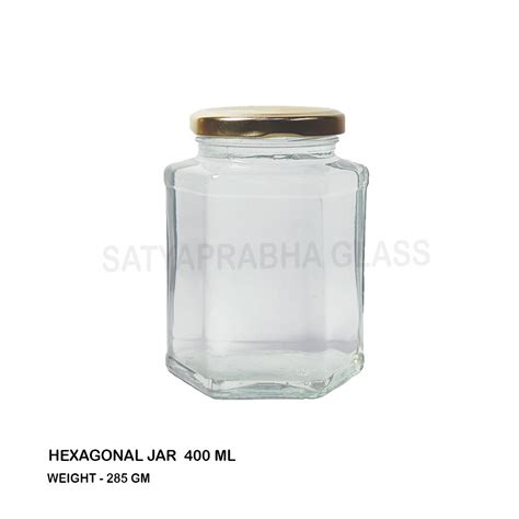 Ml Hexagonal Glass Jar For Food Storage At Rs Piece In