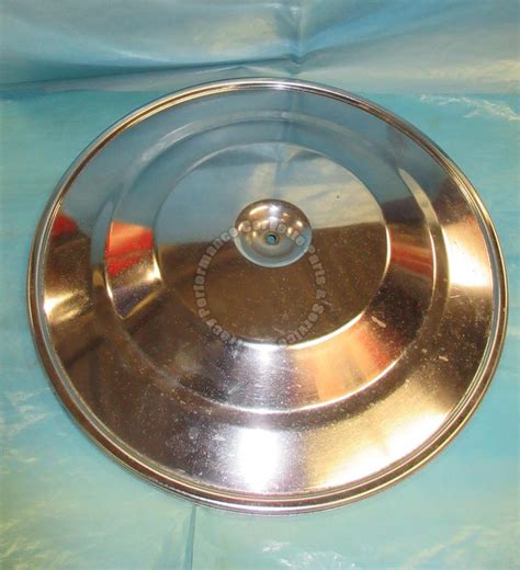 Corvette Air Cleaner Cover Lid Chrome W Red Silk Screen