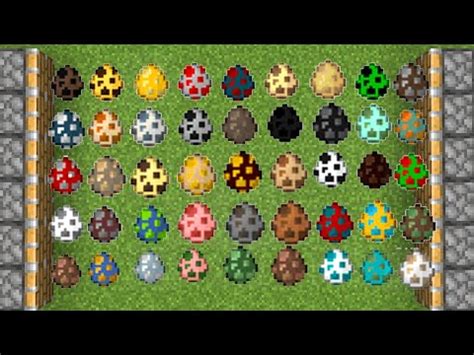 All Minecraft Spawn Eggs Combined Youtube