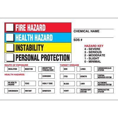 Target Organ Chemical Hazard Label Seton