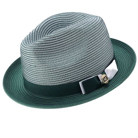 Rubique Collection Men S Braided Two Tone Stingy Brim Pinch Fedora Ha Hats For Men Mens Hats