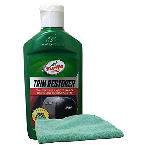 Turtle Wax Trim Restorer 10 Oz Bundle With Microfiber Cloth 2 Items