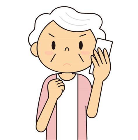 360 Confused Senior Citizen On Phone Stock Illustrations Royalty Free