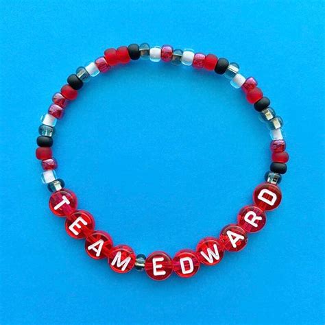 Twilight Team Edward And Team Jacob Beaded Bracelets Etsy