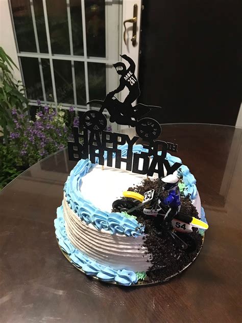 Boy Girl Guy Motorbike Motocross Dirt Bike Motorcycle Cake Etsy