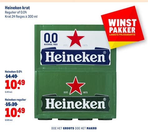 Heineken Krat Flesjes A Ml Aanbieding Bij Makro