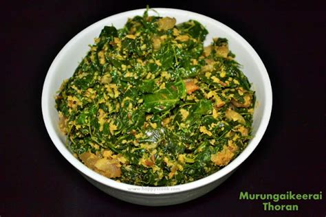 Murungai Keerai Thoran Recipe Muringayila Thoran Drumstick Leaves Cooked With Coconut