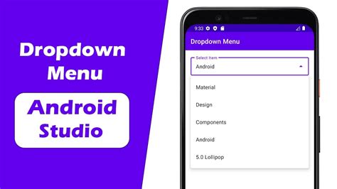 How To Make Dropdown Menu In Android Studio Youtube