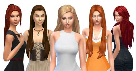 Mystufforigin Long Hair Pack 4 Sims 4 Hairs