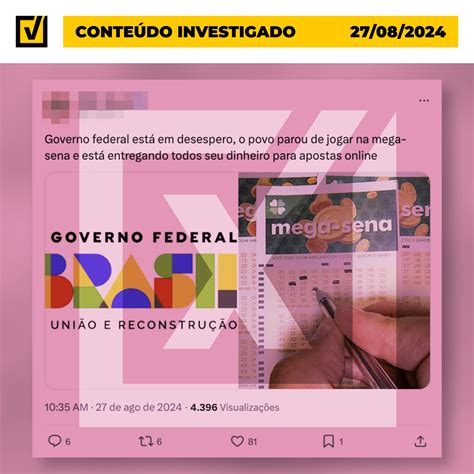 Falso Que N Mero De Apostas Na Mega Sena Tenha Ca Do Ap S Crescimento