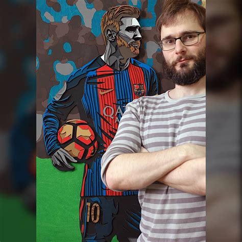 The New Wood Painting Is Ready Today It Is A Portrait Of Lionel Messi