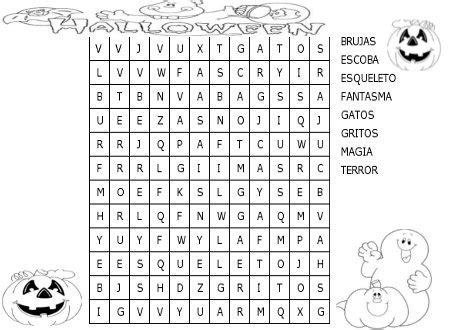 Fichas Para Primaria Sopa De Letras De Halloween