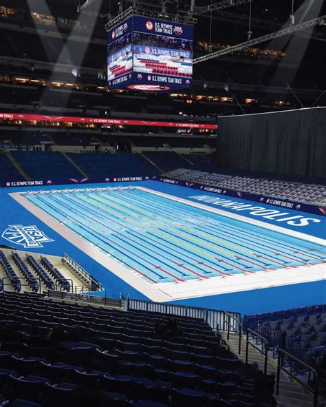 Olympic Swim Trials In Indy In Lucas Oil Stadium