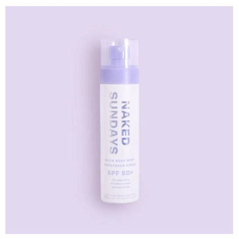 Naked Sundays Glow Body Mist Sunscreen Spray SPF50 Depop