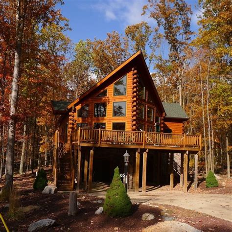 Amazing Poconos Log Cabin New Home Plans Design