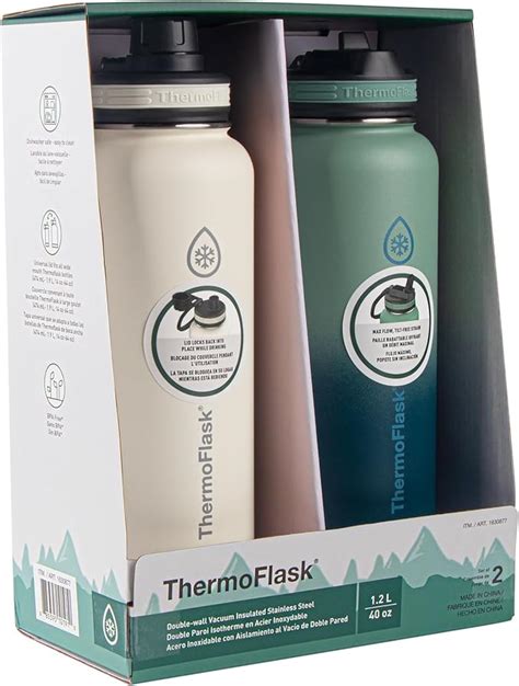 Thermoflask Botellas De Agua Aisladas De Acero Inoxidable De 40 Onzas