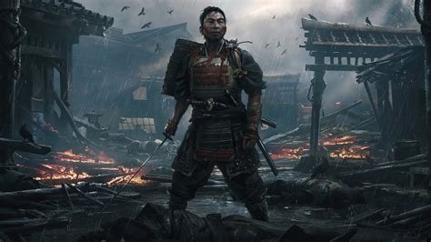 Ghost Of Tsushima Video Game Samurai K Hd Wallpaper Rare Gallery