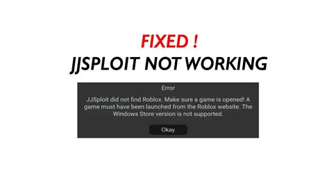 How To FIX JJSploit Not Working Installing Opening Stopped Working Not