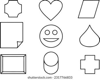 Signs Symbols Icons Drawing Isolated Collection Stock Vector (Royalty ...