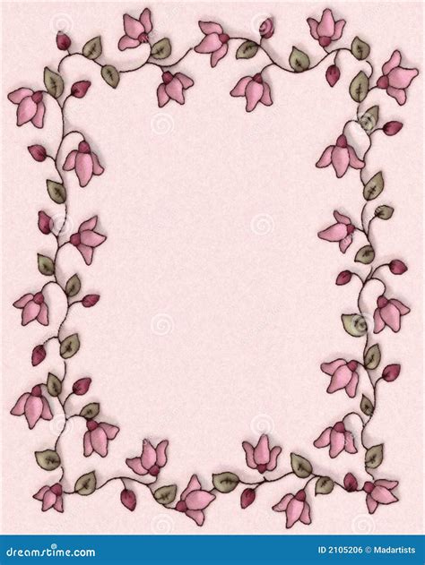 Pink Floral Photo Frame Border Royalty Free Stock Image Image 2105206