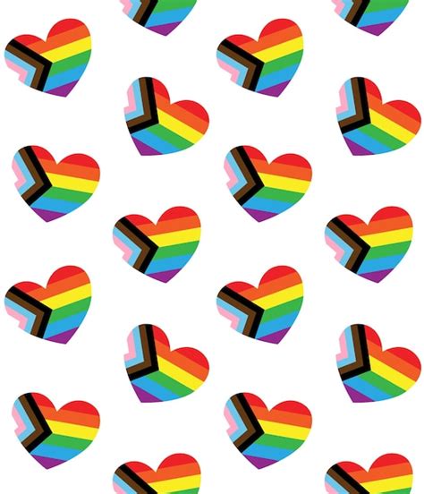 Premium Vector Vector Seamless Pattern Of Lgbtq New Flag Heart