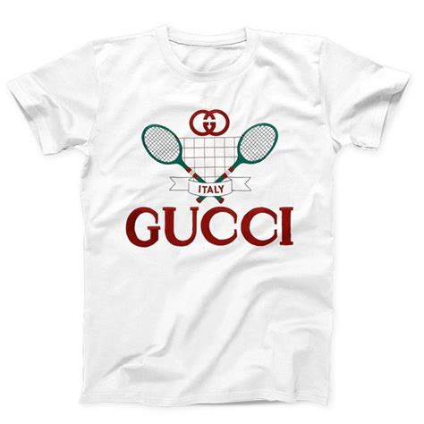 Gucci Tennis Logo Mens T Shirt Mens Tshirts Gucci Outfits Mens T