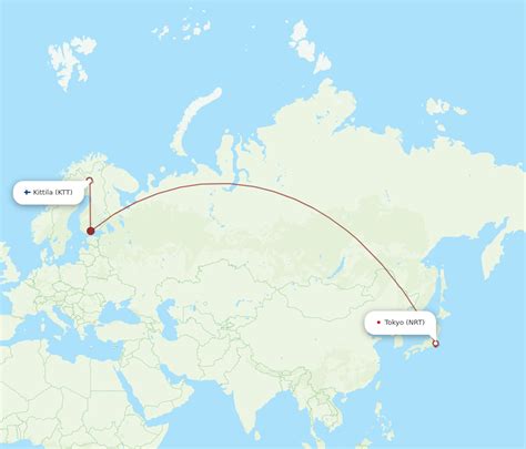 All Flight Routes From Tokyo To Kittila Nrt To Ktt Flight Routes