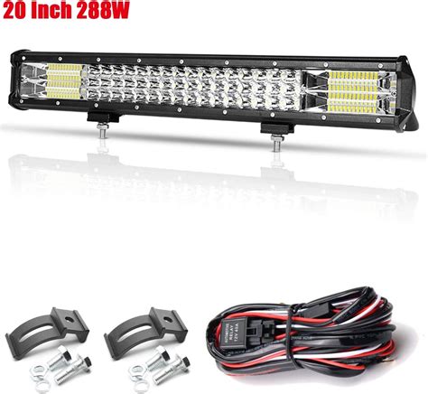 Willpower LED Light Bar 20 Inch 288W Spot Flood Combo Beam 7D Off Road