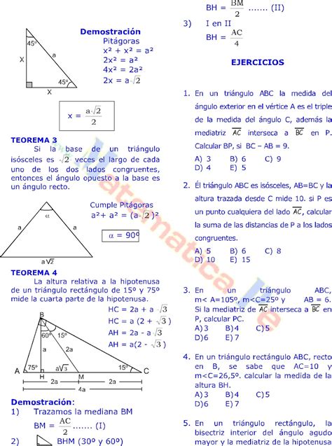 Congruencia De TriÁngulos Ejercicios Resueltos De GeometrÍa Plana Preuniversitaria En Pdf