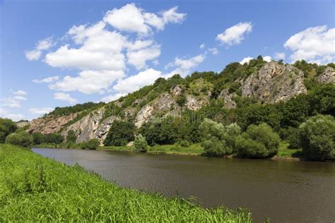 Protected Limestone Landscape Cesky Kras Around River Berounka Central