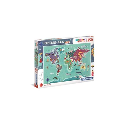 Clementoni Uk Adanka Puzzle Element W Supercolor Mapa Wiata