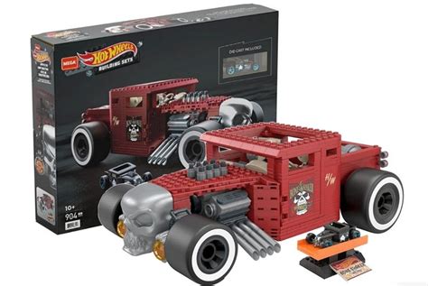 Конструктор Коллекционная машинка Hot Wheels Bone Shaker Mattel Mega Construx элемента