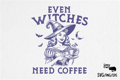 Vintage Halloween Witch Svg Png Graphic By Lazy Cat · Creative Fabrica