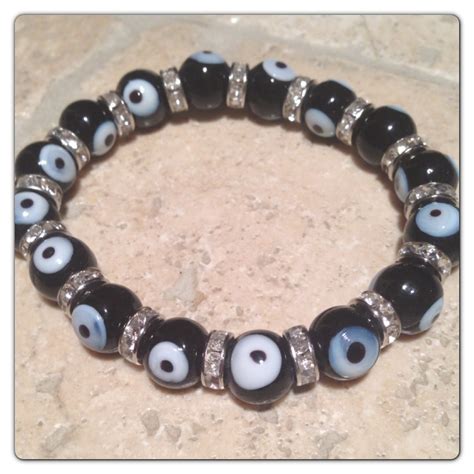 Black Stretch Evil Eye Bracelet Princess Armor Online Store Powered