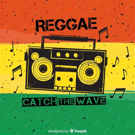 Free Vector Reggae Style Background With Music
