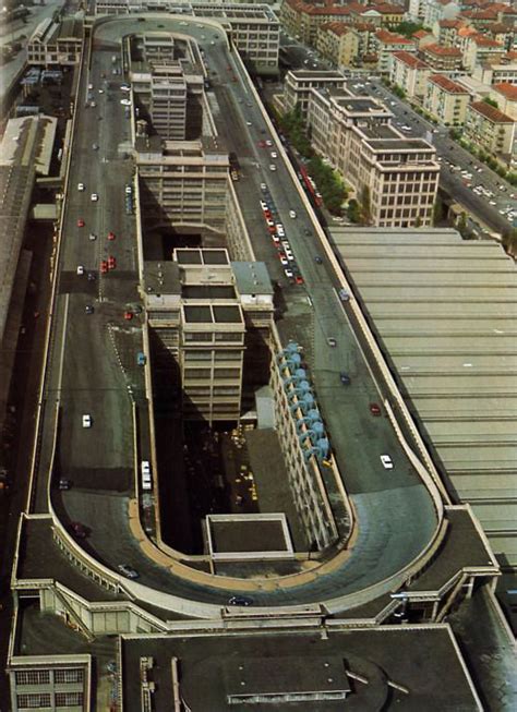 The Fiat factory in Turin, Italy was built with a test track on its ...