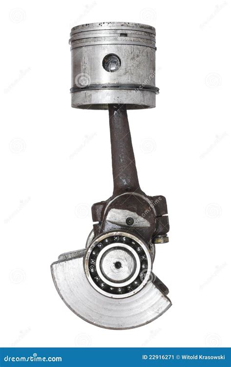 Piston and connecting rod stock image. Image of accessory - 22916271