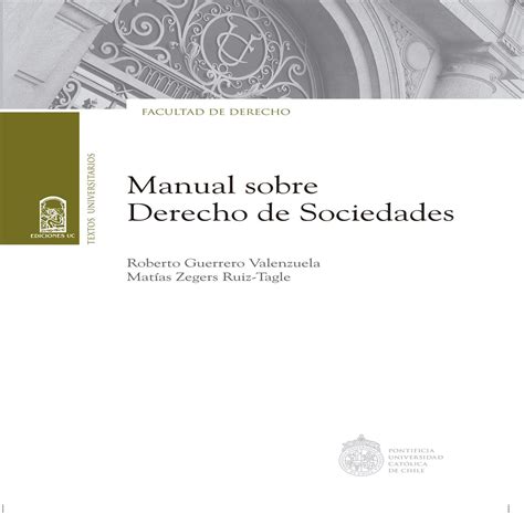 Manual Sobre Derecho De Sociedades